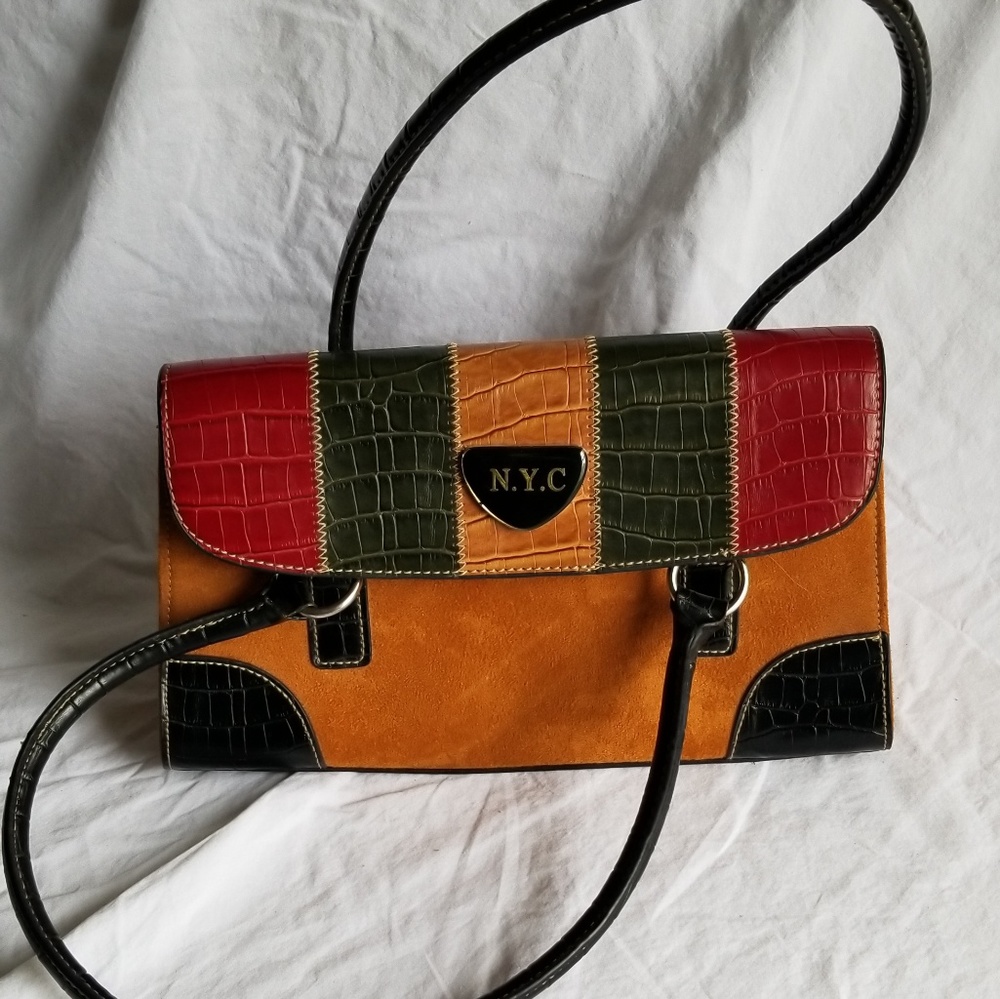 NYC leather handbag